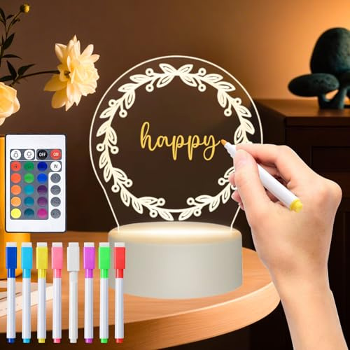 Idota Geburtstagsgeschenke für Mädchen, Geschenke für Mädchen | Freundin,Mama,Frau,Schwester,Kinder,Nachttischlampe Mit Led Letterboard Weihnachtsgeschenke Nachrichtentafel(Glücksblatt)