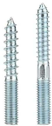 Tornillos de gancho,Tornillo de doble terminación, Tornillos de espiga roscados de doble extremo, cabeza hexagonal, punta puntiaguda, sin cabeza, autosujeción.(M8 80mm)