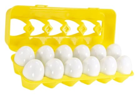 CLISPEED 1 Box Early Educational Number Matching for Egg Shaped Puzzle with Pairing Eggs Safe Smooth Blocks for Preschool Learning and Math Games