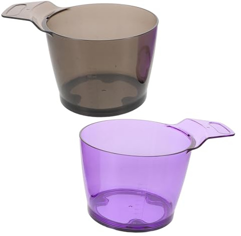 Ipetboom 2piezas Cuenco Para Tinte Cabello Transparente De Plástico Con Para Salón De Peluquería Mezcla De Color y Cuidado