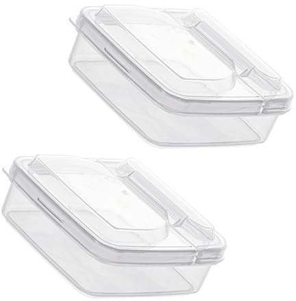 DECORNIJIA 2pezzi Contenitori Per Formaggio Con Coperchio Ribalta Da Trasparenti Per Conservazione in Frigo Custodie Alimentari Sicure e Pratiche Per Casa e Feste