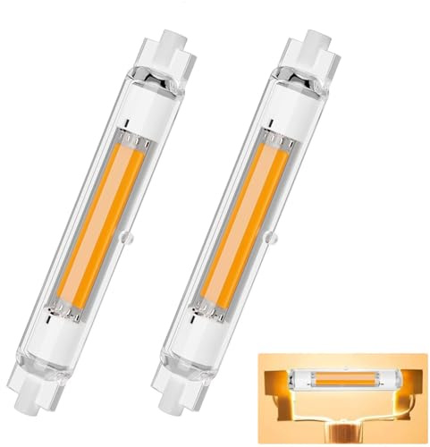 Dvnoua R7S LED 118mm Dimmbar, Warmweiß 3000K 3000LM, R7S LED Lampen Ersatz für 300W J118mm Halogenstab, Led Stab Kein Flackern, 360°Abstrahlwinkel, 2er Pack