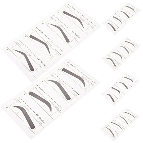 AUTSUPPL 6 pièces Pochoirs Sourcils Usage Unique Kit de Stencils Sourcils Variés pour Maquillage Facile pour Femmes et Rapide