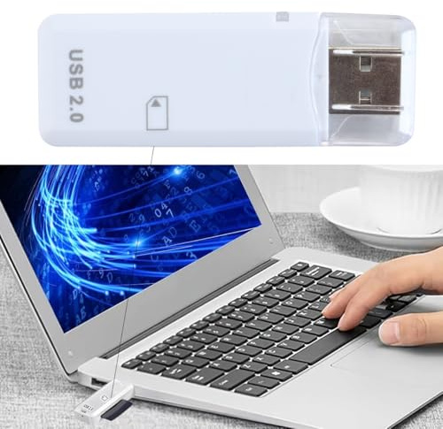 Durlo Lector de tarjetas USB XD de 128 GB, USB 2.0 XD para cámaras y teléfonos (blanco)