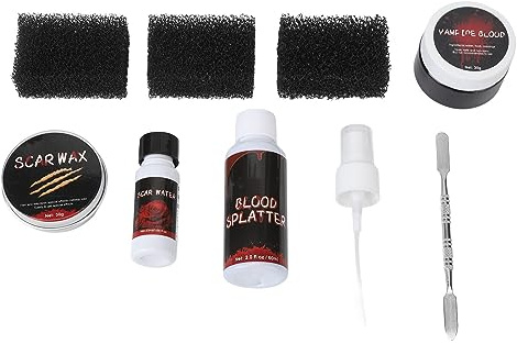 OKOVO Cire de maquillage pour fausses cicatrices, effets spéciaux, modelage des plaies, cire de peau avec spatule pour fête d'Halloween