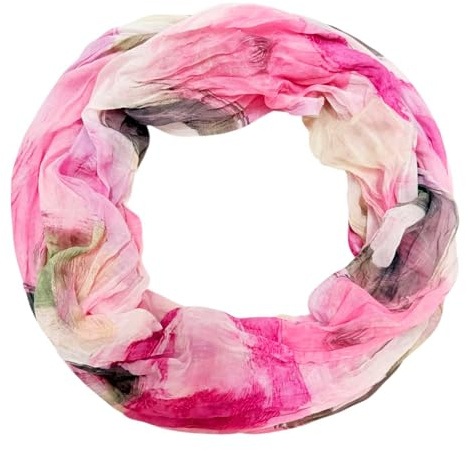 Jeamis Kreis Seide Loop Farbverlauf Frühling Rundschal Rainbow Unisex Sommer Leicht Schal Stola Dots