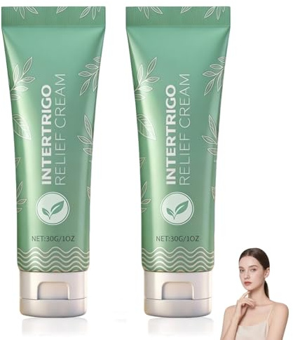 Crema Intertrigo 2026, 2PCS Intertrigo crema per la cura, crema lenitiva per le pieghe della pelle, riduce l'umidità e l'attrito, asciuga rapidamente e non grassa per uomini e donne