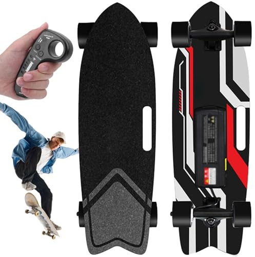 Skateboard, Longboard mit EIN-/doppel-hubmotor, 22-40 km/h höchstgeschwindigkeit, geeignet für Erwachsene und Jugendliche, maximale belastung 80-150 kg Single-Drive-15km