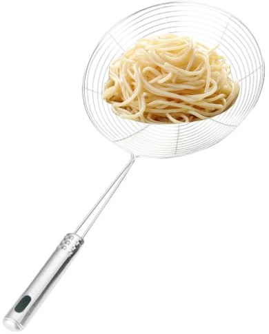 Skimmer Spoon for Frying - Stainless Steel Wire Skimmer Ladle