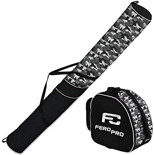 Ferocity Premium Housse à Ski et Sac à Chaussures Set pour Bottes 1 Paire 170 cm Casque [053]