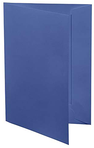 36 Stück Artoz Präsentationsmappen für DIN A4 - Royalblau - gerippter Karton - 220 g/m² - 220 x 310 mm - hochwertige Bewerbungsmappen
