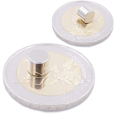Brudazon | 20 Scheiben-Magnete 6x5mm | N52 Güteklasse - Neodym-Magnete | Ideal für Modellbau, Foto, Whiteboard, Werkstatt, Kühlschrank | Magnetscheibe
