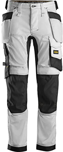 Snickers Workwear Unisex Pants, White, 54