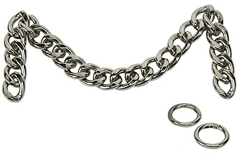 DIY Schwere Klobige Aluminium Metall Geldbörsen Tasche Griff Riemen Kette Schultergurt, Handtaschen Umhängetasche Dekoration Kette, Tasche Zubehör Charms(Silber)