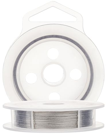 BENECREAT 15m 0.46mm 49-Strang Tiger Tail Perlendraht 316 Edelstahl Nylonbeschichteter Craft Jewelry Perlendraht für die Herstellung von Bastelschmuck