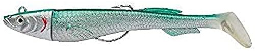 Berkley PowerBait Power Sardine, Fishing Hook, Soft Lures, Sea Fishing, Saltwater Soft Bait Minnow Paddle Tail Lure for Bass, Seabass, Pollack, Cod, Eel, Ling and Wrasse, Ayu Green, 10g | 9cm