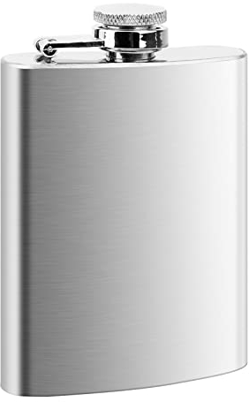 Edelstahl Flachmann Für Spirituosen, Tragbare Whiskey Flask Leak, Flachmann Set aus Edelstahl, Auslaufsicher, für Whiskey, Rum, Wodka, Geeignet für Wandern und Party(4 oz. 112ml) (4 oz)