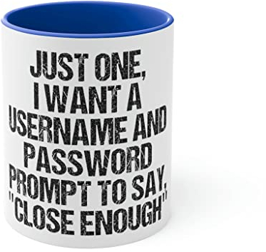 Teegarb Letter Blanket Kaffeetasse mit Akzenten, 325 ml, mit lustigem Spruch, Hacker-Techniker, Fehlerbehebung bei Computer-Software, 325 ml, Blau