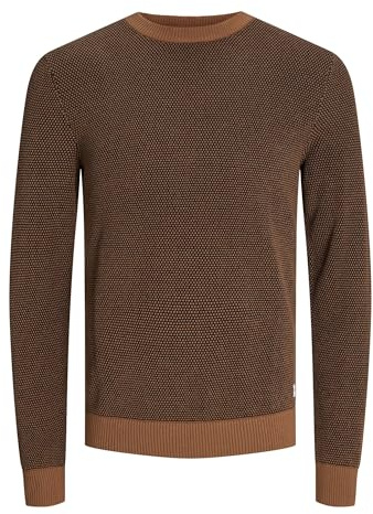 JACK & JONES Jjeglobe Knit Crew Neck Noos Maglione da Uomo, Mocha Bisque., L