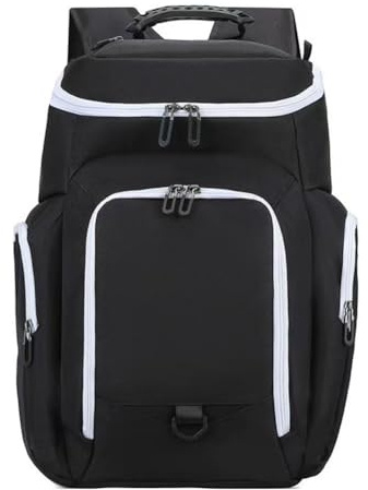 Hixingo Basketball Rucksack Große Kapazität Basketball-Rucksack Sport Turnbeutel Fußball Rucksack für Volleyball, Fitnessstudio, Outdoor, Reisen (32x19x45cm,Schwarz)