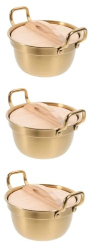 Cabilock 3 Stück Suppentopf Koreanische Töpfe Zum Kochen Topf Zum Kochen Von Nudeln Praktischer Saucentopf Nudeltopf Instant Nudelkocher Küche Küche Kochtopf