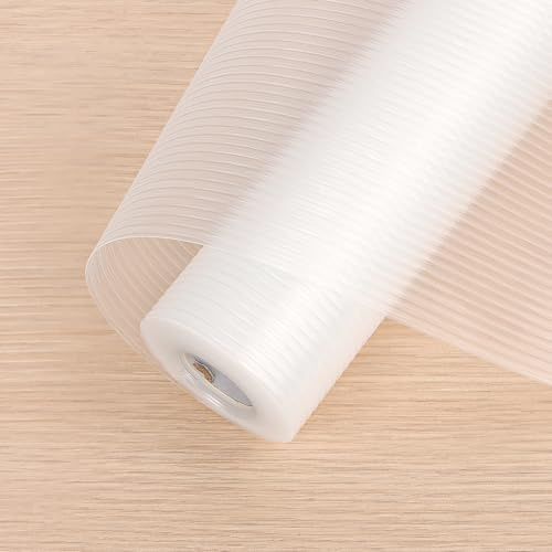 Arthome Schubladenmatte 60x600cm Küche Schrankpapier,Schubladeneinlage Nicht Klebende Antirutschmatte Eva Kunststoff Protektor für kühlschrank zu Hause (Transparente Streifen)