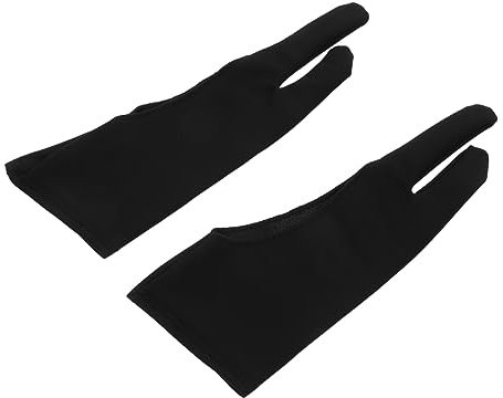 Gogogmee 3St Kunst Handschuhe Tablet-Handschuh zeichnen Fingerhandschuhe Finger Handschuhe Finger Gloves Skizzierhandschuhe aus Papier Handschuh für Künstler -Stoff Black