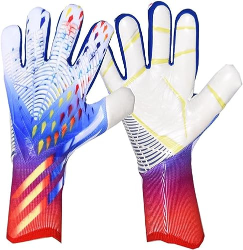 KRUZZO Guantes de fútbol para niños, guantes de portero, guantes de fútbol para niños, niñas y jóvenes, guantes de fútbol para entrenamiento y partido, antideslizantes, protección de muñeca, talla 6/7