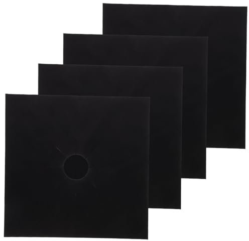PRETYZOOM 4pcs Gas Stove Burner Liner Stovetop Cover Protectors Covers for Kitchen Use Easy Clean Non-Stick Heat Mat