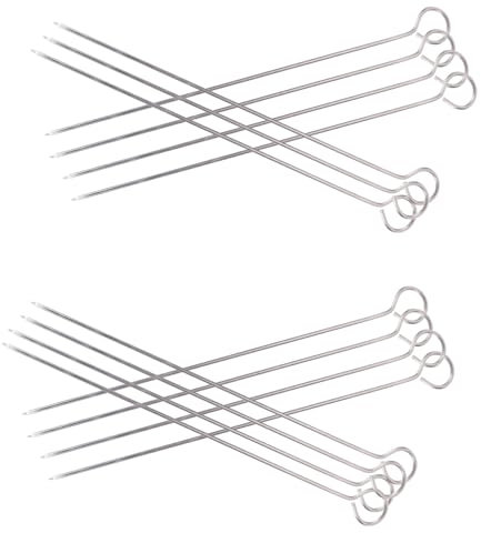 ibasenice 30pièces Brochettes De Barbecue Réutilisables Longues Pour Griller La Viande Dinde Bâtonnets Antirouille