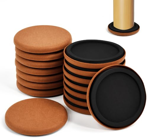 KARBAG 16PCS Heavy Duty Felt Furniture Pads - 9cm (3.5’’) Sliders for Hardwood Floors, Wooden Floor Protectors, Easy Move Gliders Coasters for Chairs, Tables, Sofas Without Scratching