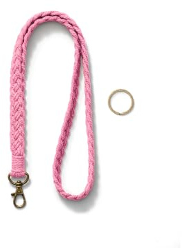 AOKSUNOVA nyckelband Lanyard nyckelkedja Rosarosa nyckelhängare Långt nyckelband att bära över axeln