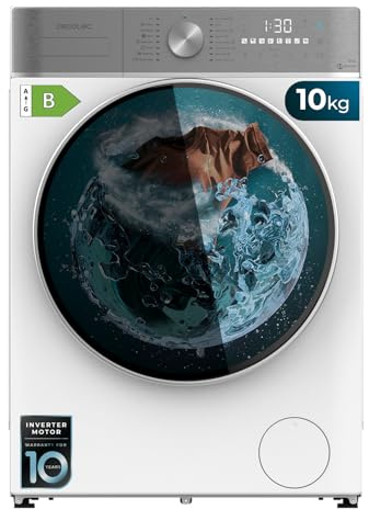 Cecotec Waschmaschine Trockner 10-6Kg Frontlader Bolero Wash&Dry 10680 Inverter A, 1400 U/min, 16 Programme, Inverter Plus Motor, SteamMax, OnSmart, Fuzzy Logic, SpaCare und Lastsensor, Weiß