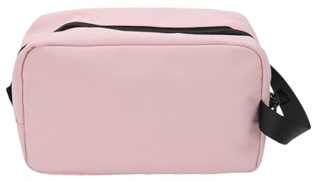 Jiawu Bolsa de Baño Suspendida Organizador de Almacenamiento Masculino con un Viaje de Agua para un Viaje de Negocios, un Material Robusto de Nylon (Pink)
