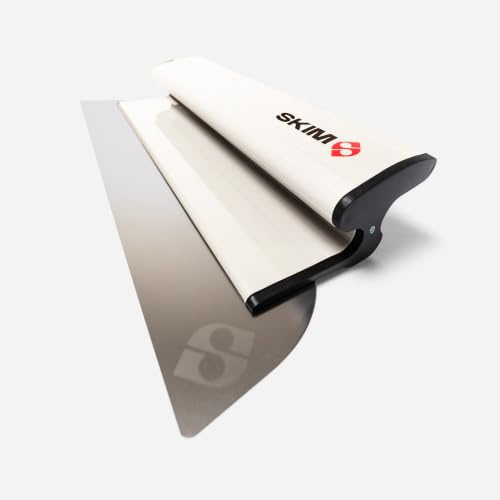 SKIM – Lame à enduire inox | Finition parfaite & glisse fluide | Outil pro pour enduits, lissage, rebouchage | Manche ergonomique (35 CM)