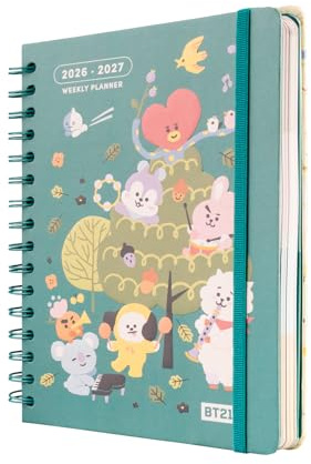 Grupo Erik | Agenda Kawaii 2026 2027 BT21 Semainier | Format A5, Agenda Scolaire 2026 2027 Fille