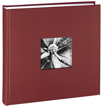 Hama Fotoalbum Jumbo 30x30 cm (Fotobuch mit 100 weißen Seiten, Album für 400 Fotos zum Selbstgestalten und Einkleben) bordeaux, 00002345