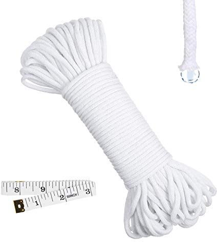 BIGKASI 164Feet 4MM Selbstbewässerung Docht Kapillardochtschnur Pflanzensitter hydroponische Dochtwirkung Automatische Bewässerung Tropfbewässerung Seil für Reise Geschäftsreise