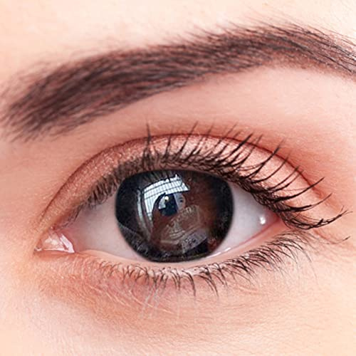 Lentilles de contact colorées GO MAXIY GIRL en naturel -Oeil de beauté noir- 12 mois sans correction.