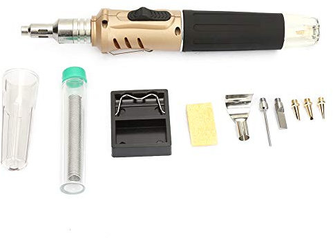 Kaufpart 10PCS HS-1115K Kit Torcia per Saldatura a saldare a saldare a Gas butano Multifunzione(Oro)