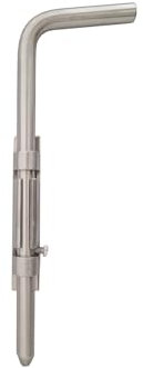 CATENACCIO CHIAVISTELLO TONDO IN ACCIAIO INOX AISI 304 - PER SERRATURE DI PORTE PORTONI CANCELLI (Lunghezza mm. 500)