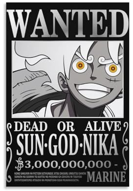 Anime-Poster One Piece Wanted, Wandkunst, Bild, Malerei, Poster, Leinwanddruck, Poster, Kunstwerke, Raumdekoration, 20 x 30 cm
