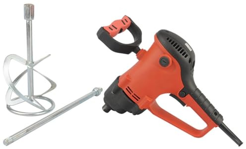 Bétonnière électrique portative 1600 W, malaxeur à mortier portable avec 6 vitesses réglables, malaxeur à boue 220 V for mélanger le plâtre, le ciment, la peinture, la terre