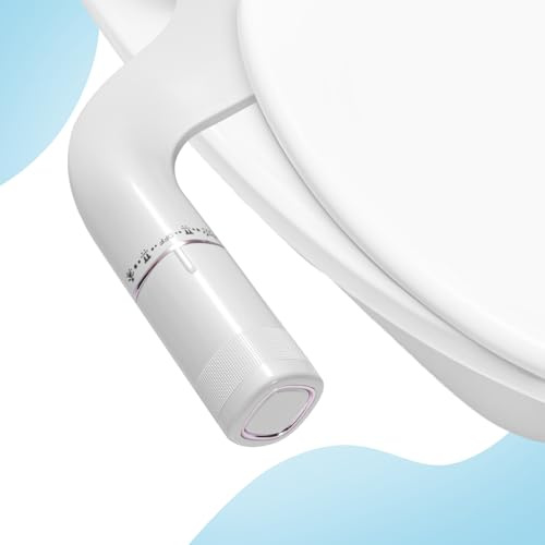 SUNNYNEST Bidet Attachment for Toilet UK Right Handed Freshness Closet Sprayer with 70cm Stainless Steel Hose Easy DIY Installation Adjustable Water Pressure Nozzle for Personal Hygiene Cleaning