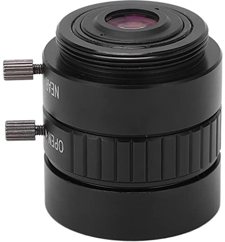 Yctze Lente de Montaje CS, 3MP de Alta Resolución, 4 Mm de Longitud, Enfoque Manual, Apertura Ajustable, Lente de Cámara de Seguridad CCTV Gran Angular, de Aleación de Aluminio para Vigilancia del