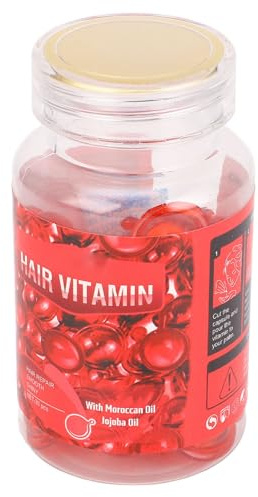 Brrnoo Cápsulas Nutritivas para el Cabello, Suero de Tratamiento Capilar de 30 Unidades con Aceites de Aguacate de Argán, Macadamia, Vitaminas A C E Pro B5, Acondicionador sin Enjuague