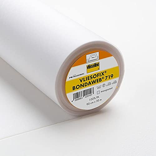 Vilene Vlieseline Bondaweb 719 - by The Metre, Fusible Iron On Double Sided Sheet for Sewing, Mending, Quilting, Applique, Repair, & Stabilizer