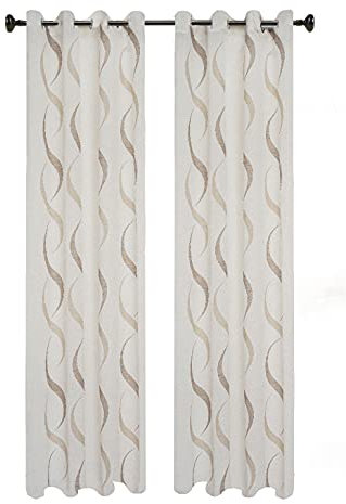 IlGruppone Tenda Tende Finestra con Occhielli 4 Cm Decorazione a Pannello Soggiorno Moderno Salotto e Camera da Letto Cucina 1 o 2 Pannelli 140 X 290 in 3 Colori - 1Tenda - Beige