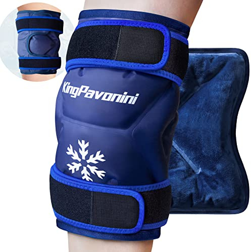 2 Pack XXL Knee Ice Pack Wrap Around Entire Knee After Surgery, Reusable Large Gel Ice Pack for Pain Relief, Swelling, Surgery, Sports Injuries