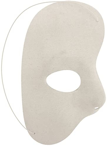 labreeze Máscara blanca de media cara para Halloween, ópera fantasma, accesorio para fiesta